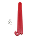 Food Bag Pouch Cutter Opener with Stainless Steel Blade and Squeezer for Kitchens - Includes EZ Hang Chain (Red) - color: Red