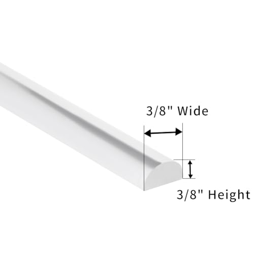 39" Clear Acrylic Shower Threshold 3/8" X 3/8" (WxL), Clear Shower Dam | Peel and Stick,Half Round,Transparent Shower Splash Guard - size: 3/8" X 3/8"