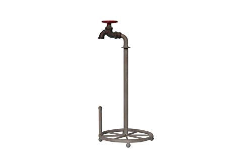 Creative Co-Op Rustic Metal Faucet Paper Towel Holder - color: Rust, style: Paper Towel Holder
