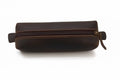 Genuine Leather Toiletry Bag for Men & Women – Travel Bathroom Organizer Kit, Makeup & Cosmetic Pouch, Compact Dopp Kit with Heavy-Duty Zipper, Handmade Dark Brown Travel Case