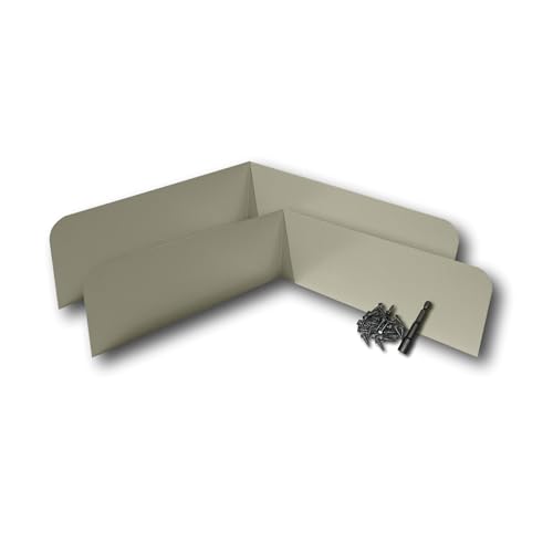 Eagle 1 Rain Gutter Valley Splash Guards, Straight or Bent (2 Per Order) Includes Screws and 1/4" Bit Driver (Classic Bent, Clay) - color: Clay, size: Classic Bent