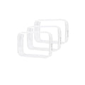 Buminee Clear Travel Bags 3 Pack 7.9"x2.5"x5.3" Multipurpose Transparent TSA Cosmetic Bag Clear Pouch For Toiletry, Makeup, Traveling - Single Zipper - color: all clear 3 pcs