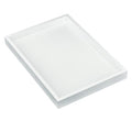 Natural Bamboo Serving Tray Platter 13 x 9 Rectangular, White - color: White, size: 13" x 9" x 1.2"