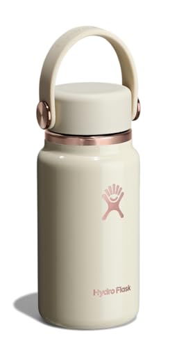 Hydro Flask Micro Bottle - Leak Proof Purse or Pocket Flask - Insulated Mini Water Bottle 6.7 Oz Linen Rose Gold - color: LINEN ROSE GOLD