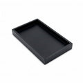 Natural Bamboo Serving Tray Platter 9.8 x 5.9 Rectangular, Black - color: Black, size: 9.8" x 5.9" x 1.2"