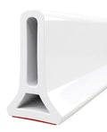 98Inch Collapsible Shower Threshold Water Dam 2" High Shower Barrier Water Stopper 2" Tall Shower Water Guard To Keep Water In Shower Dry And Wet Separation Bathroom Wheelchair Accessible - color: White, style: 98inch