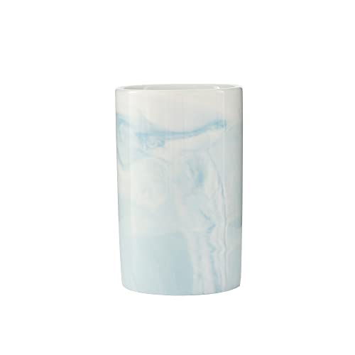 Ceramic Toothbrush Holder, Bathroom Cup, Drinking Mug, Coffee Cups, Marble Pattern Pen Holders, 300ml/Pcs (Blue) - color: Blue