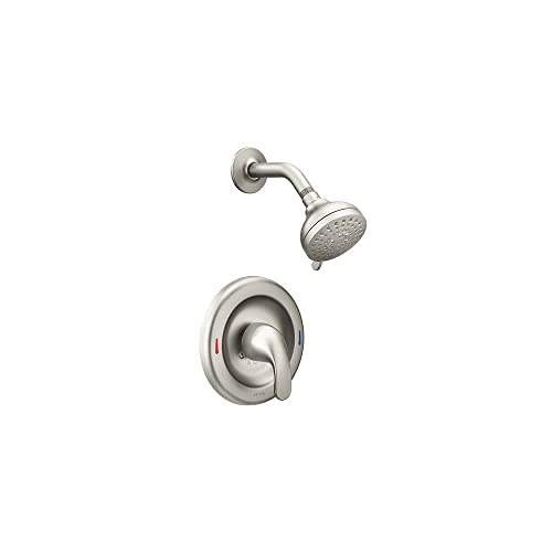 Moen 82604 Adler 1 Handle Shower Finish Faucet 1 1-Spray Valve, Chrome - color: Spot Resist Brushed Nickel