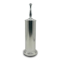 Chrome Silver Metal Toilet Bowl Brush with Handle Lid Holder, Durable Bathroom Cleaning Tool for Easy Toilet Maintenance, Bathroom Toilet Brush for Efficient Cleaning and Hygiene - color: Chrome (Mbb4814)