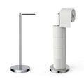 Free Standing Toilet Paper Rack, SUS304 180 Degree Rotatable Tissue Holder with Shelf, Polished Chrome Bathroom Storage Toilet Roll Stand - color: Polished Chrome