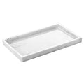 Emibele Bathroom Vanity Tray Countertop, 10" Rectangular Marble Resin Tray | Dresser Kitchen Sink Tray, for Jewelry Cosmetic Perfume Soap Candle, Lightweight Waterproof Tray, Medium, Marble White - color: Marble White, size: 10" x 6.1" x 0.8"