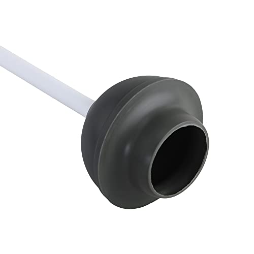 Clorox Toilet Plunger with Hideaway Holder Caddy Heavy-Duty Compact Design with Non-Skid Rubber Base for Bathroom Convenient Storage Toilet Unclogger, 6.5x19.5-Inch, White - size: 1-Pack