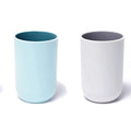 Unbreakable Reusable Drinking Cups Set of 2 Colors, Plastic Toothbrush Cup Tumblers 300 ml/10.5 oz, Dishwasher Safe (Light blue & Light gray) - color: Light blue & Light gray