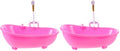 Toyvian Toy Bathtub for Dolls, Baby Doll Real Working Bath Set Electric Bathtub with Shower and Faucet Pretend Play Toy Play Water Accessories Fits Most Dolls Up to 12'' (Pack of 2) - size: 22.3 x 11.5 x 17.5cm (Pack of 2)