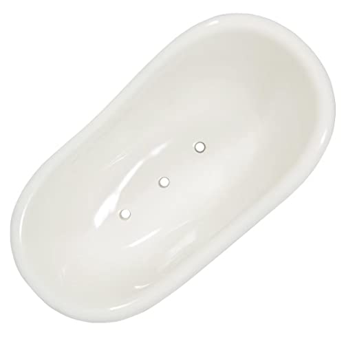 1 Piece 5.6" Ceramic Mini Clawfoot Slipper Bathtub Soap Dish Vintage Decortative Bathroom Soap Dish