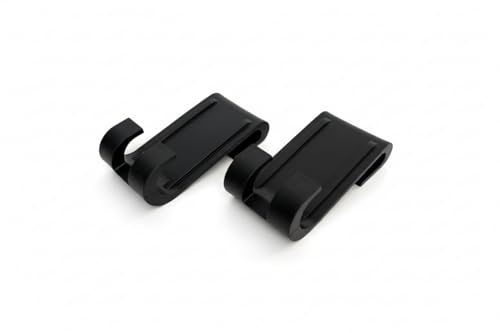 NELI Set of 2 Glass Wall Hooks, Shower Screen & Door Hooks (Black) - color: Black