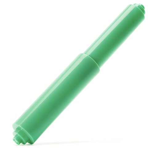 Qualihome Green Universal Plastic Spring Loaded Toilet Paper Roll Holder Replacement Rod, Green Toilet Paper Roll Replacement Rod - color: Green