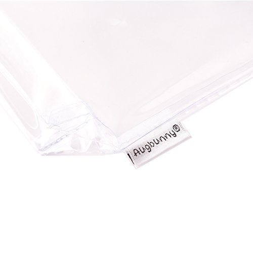 Multi-purpose Waterproof Clear Vinyl Zippered Toiletry Cosmetics Makeup Pouch With French Tape 4-pack - size: Medium