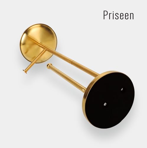Toilet Paper Holder Stand with Phone Shelf, Gold TP Holder Freestanding, Holds 5 Rolls, Stainless Steel (Gold) - color: Gold