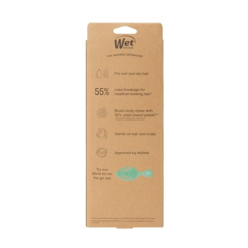 Wet Brush Go Green Curl Detangler, Plant Based, Pink | Ultra Soft IntelliFlex Bristles Designed for Curly Hair, Plant Based Eco-Friendly Materials, Gently Detangles, No Breakage - color: Pink, size: 1 Count (Pack of 1)