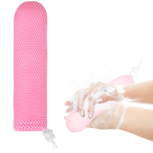 Long Handle Bath Brush, Anti-Slip Curve Handled Bath Body Brush, Back Scrubber for Shower, Easy Reach for Seniors, Suitable for Elderly/Pregnant Aid Bathing & Shower(Not Include Brush Handle) - size: Pink-h