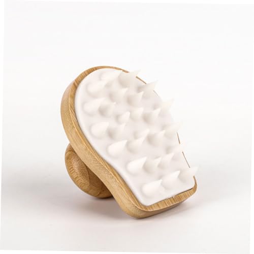 Outanaya Bamboo Wooden Scalp Massager Brush Hair Wash Scrubber for Deep Cleaning Exfoliating Scalp Care Suitable for Daily Use and Dandruff Removal