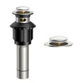 FORIOUS Bathroom Sink Drain with Overflow, Pop Up Drain Assembly with Detachable Basket Stopper, Anti-Explosion and Anti-Clogging Strainer, 304 Stainless Steel, Brushed Nickel - color: Brushed Nickel