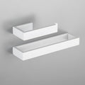 GERZWY Bathroom 2-Piece Accessory Set SUS 304 Stainless Steel Toilet Paper Holder Towel Ring Wall Mount, White - color: White