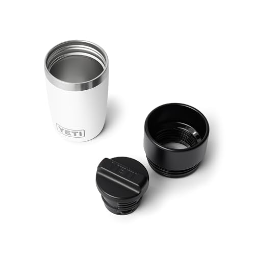YETI Rambler 8 oz Travel Bottle, Stainless Steel, Vacuum Insulated with Leakproof Commuter Cap, White - color: White, size: 8 Ounces