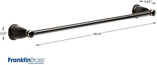 Franklin Brass 3-Piece Oil Rubbed Bronze Bathroom Set Towel Rack, Ring, Toilet Paper Holder| Kinla Bath Accessories - color: Oil Rubbed Bronze, style: 3-Piece Bath Accessory Set