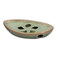 Ceramic Soap Dish with Self Draining Tray for Bar Soap, Bathroom, Kitchen (Green No.3) - color: Green No.3