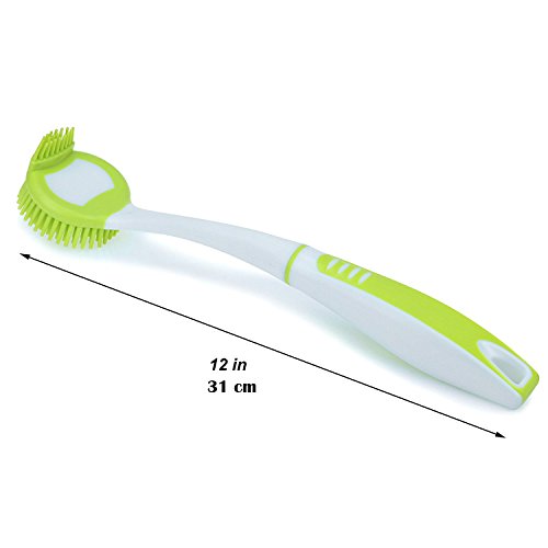 Bottle Brush Dishwashing Cleaning Brush Set, Long Handle Dish Cup Bottle Washing Scrubber for Cleaning Non-Stick Pot Pan Dish Bowl, Water Cups, Coffee Mugs - color: 2pcs Long Handle