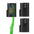 2PCS Aluminum Toothbrush Head Caps, Travel Toothbrush Top Cover, Portable Protector Clip Pod Fits Most Manual and Electric Toothbrush Heads for Household Traveling, Camping, School, Business - Black - color: Black-2pcs