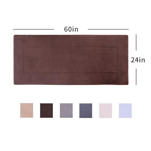 Soft Hallway Runner Rug,Washable Floor Rugs, Non Slip Memory Foam Rug,Super Water Absorption, Suitable for Bathroom Mat, Entrance,Kitchen, Living Room Decor(2x5ft Brown) - color: New Brown, size: 2' x 5' (Rectangular)