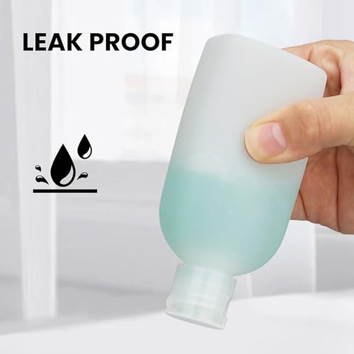 Travel Bottles for Toiletries 10 PCS 3.4oz TSA Approved Travel Shampoo Bottles Leak Proof Plastic Squeeze Bottle Small Cream Jars Refillable Spray Bottle for Shampoo Conditioner Toner