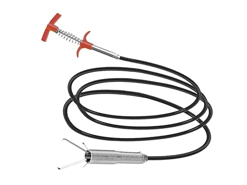 Drain Snake Clog Remover 79 Inch Heavy Duty Claw Pick Up Reacher | Flexible Plumbing Toilet Snake, Grabber Tool for Shower Sink Bathtub Hair Removal, Gutter Cleaning Tools