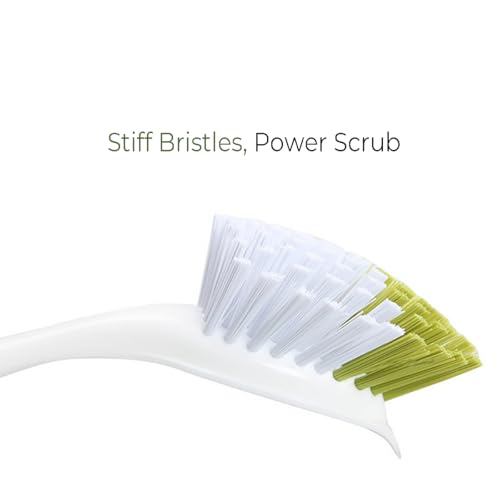 Dish Brush with Handle, Stiff Bristles Dish Scrubber for Pots, Pans & Sink Cleaning, 3 Pack - color: Yellow 3 Pack