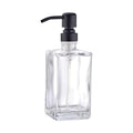 13.5 Oz Clear Glass Soap Dispenser with Matte Black Rust-Proof Stainless Steel Pump - Refillable Hand/Dish Soap Dispenser for Bathroom Countertop & Premium Kitchen - color: Matte Black