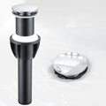 TIORIY Vessel Sink Drain Without Overflow, Bathroom Pop up Sink Drain Fit for 1 3/4 Inch Vessel Sink, Built-in Anti Clogging Sink Stopper, Chrome - color: No Overflow Chrome