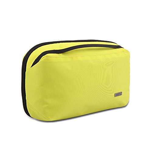 GOX Premium Toiletry Bag For Men, Dry Wet Separate Travel Toiletry Bag, Dopp Kit Case For Travel, Cosmetics Organizer Pouch (Lemon Lime) - color: Lemon Lime
