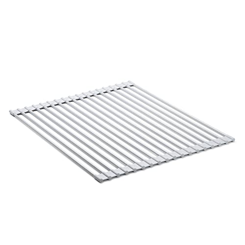 HIC Kitchen Silicone Over-Sink Roll-Up Dish Drying Rack, Reinforced Heat Safe Silicone, 17.25 x 13-Inches - style: Over-Sink Dish Rack