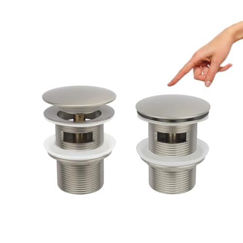 Freestanding Bathtub Drain Pop-up Stopper - Suitable for Most Bathtubs, Compatible With Rough-in Kit (Brushed Nickel Finish) - color: Brushed Nickel Finish