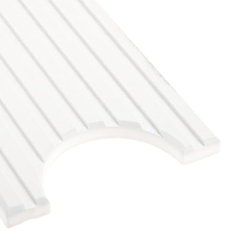 dophee Faucet Mat for Kitchen Sink, Diatomite Fast Drying Stone Sink Tray Faucet Splash Guard Absorbent Mat for Bathroom Counter, 23.3"x3.9", White - color: White