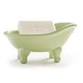 5.6" Ceramic Mini Bathtub Soap Dish Decortative Clawfoot Bathroom Soap Dish (Green Tea) - color: Green Tea