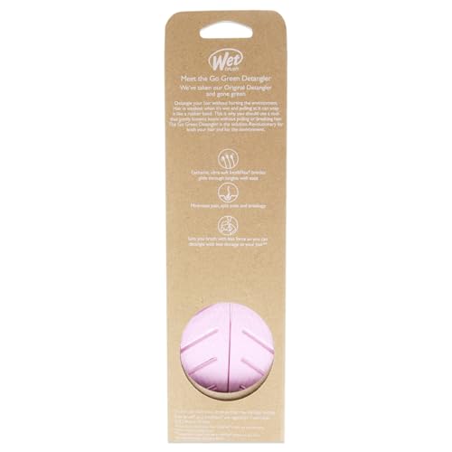 Wet Brush Go Green Hair Detangler Brush, Pink - Detangling Hair Brush - Ultra-Soft IntelliFlex Bristles Glide Through Tangles & Gently Loosens Knots While Minimizing Pain, Split Ends & Breakage - color: Pink, size: 1 Count (Pack of 2)