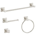 Bathroom Hardware Accessories Set 4 Pieces, Brushed Nickel Stainless Steel Towel Bar Set, Includes 20In Towel Bar, Towel Ring, Robe Towel Hooks,Toilet Paper Holder, Bathroom Towel Rack Set - color: Brushed Nickel, size: 20Inch