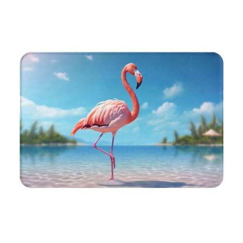 Bath Mat Tropical Cute Flamingo Modern Art Boho Quick Dry Bathroom Rugs Non Slip Absorbent Shower Flannel Rug Floor Mat for Bathroom,Bathtub,Sink,Bedroom,16"X24" - color: Cay28