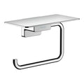 hansgrohe AddStoris Toilet Paper Holder with Shelf in Chrome, 41772000 - color: Chrome