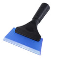 FOSHIO Small Squeegee with 5 Inch Dark Blue Rubber Blade Mini Wiper Window Tinting Tools for Mirror Glass Window Cleaner with Non-Slip Handle - color: Pure Blue