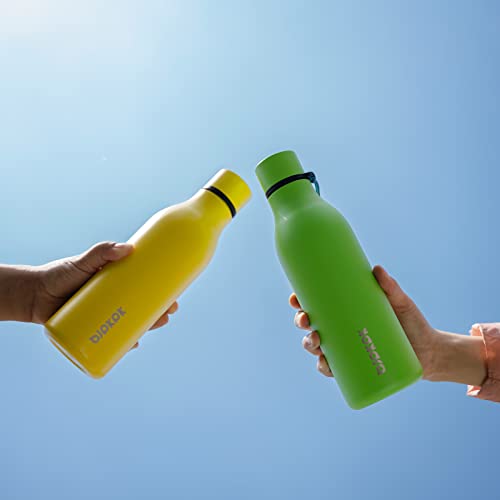 BJPKPK Insulated Water Bottles, 18 oz Stainless Steel Metal Water Bottle with Strap, BPA Free Leak Proof Jugs, Mugs, Flasks, Reusable Thermal Flasks for Sports & Travel, Green - color: Green, size: 18 Ounces, style: 18oz